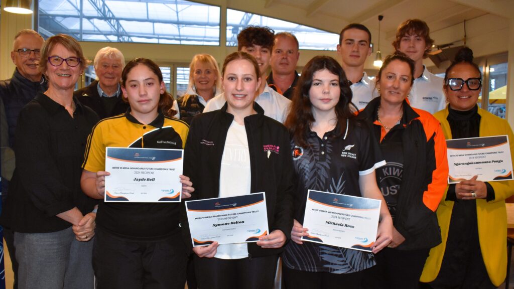 Group photo of the latest recipients of funding from the Mitre 10 MEGA Future Champions Trust.